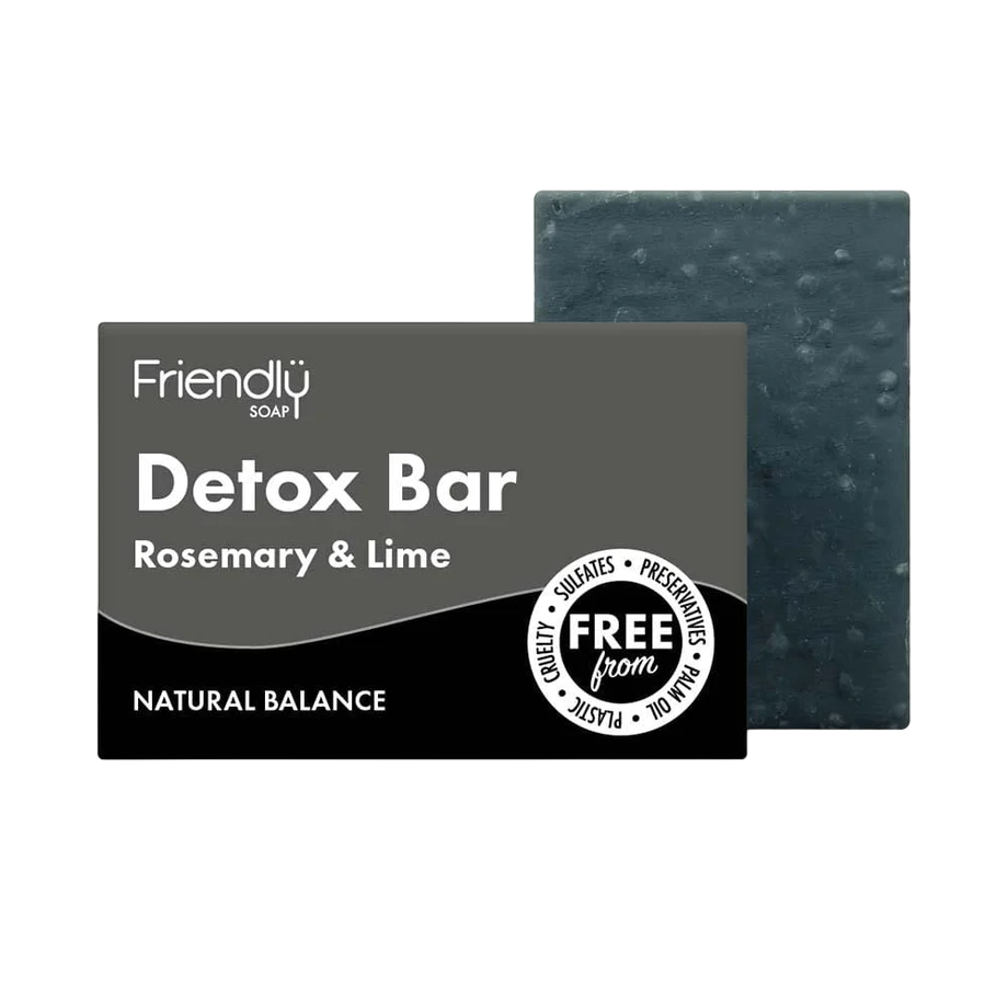 Detox Bar, Activated Charcoal - Rosemary & Lime