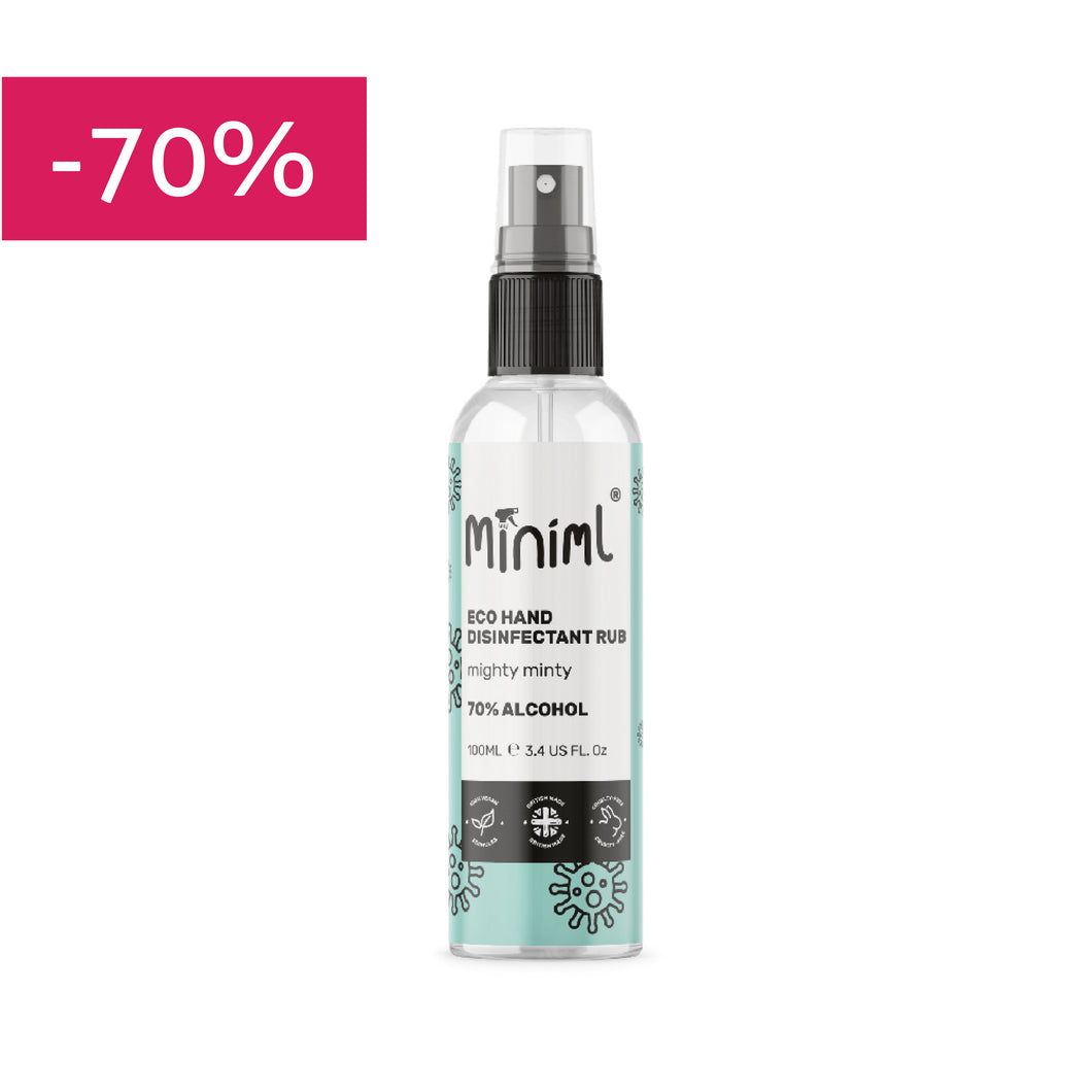 Hand Disinfectant Rub & 100ML Spray Bottle, Mighty Minty