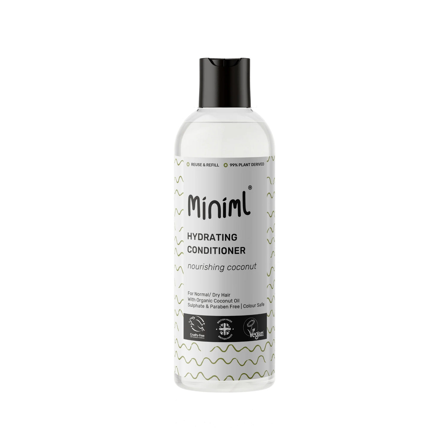 Hair Conditioner & 500ml Reusable PET Bottle, Nourishing Coconut