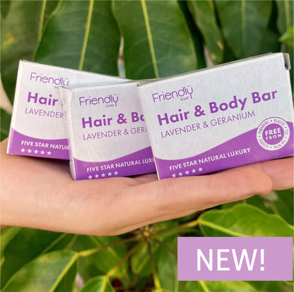 Mini Hair & Body Bar, Lavender & Geranium