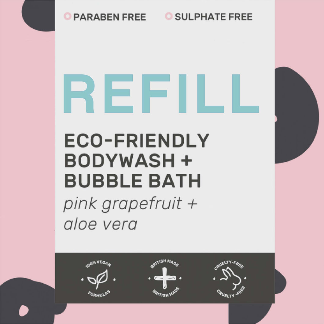Bodywash & Bubblebath Refill, Pink Grapefruit & Aloe Vera